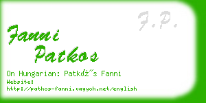 fanni patkos business card